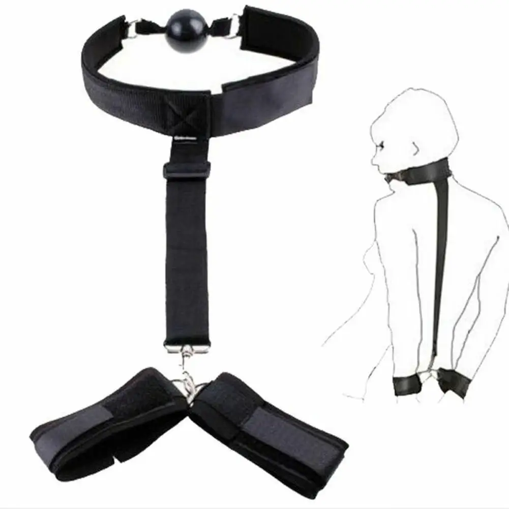 БДСМ шейный воротник наручники бандаж затычка для рта бисер флирт секс-игрушка