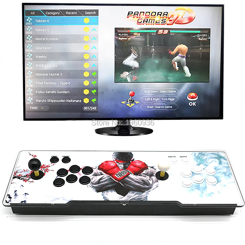 G Pandora 3D игровой рокер консоль аркадная игровая консоль 2323/2248 в 1 игровая доска MAME Джойстик контроллер может добавить больше игр - Цвет: G