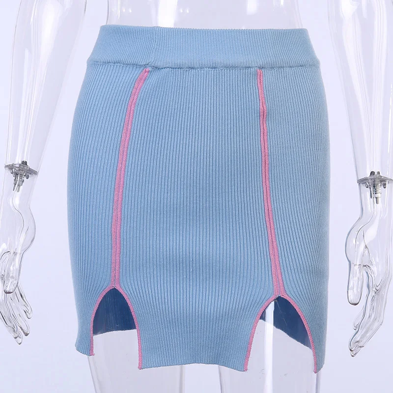 Женский облегающий Трикотажный костюм Gothblack повседневный комплект из 2 предметов