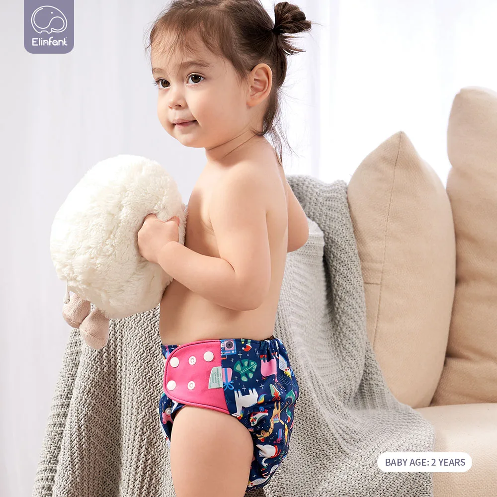 Elinfant-PA&Ntilde;ALES impermeables a juego para beb&eacute;, 8 unidades de tela de malla gris y 8 insertos de microfibra-5