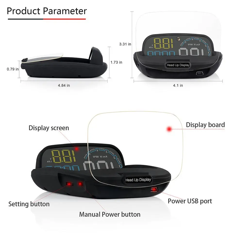 VJOYCAR Новый C600 OBDII бортовой компьютер Авто OBD2 EUOBD HUD Дисплей автомобильный