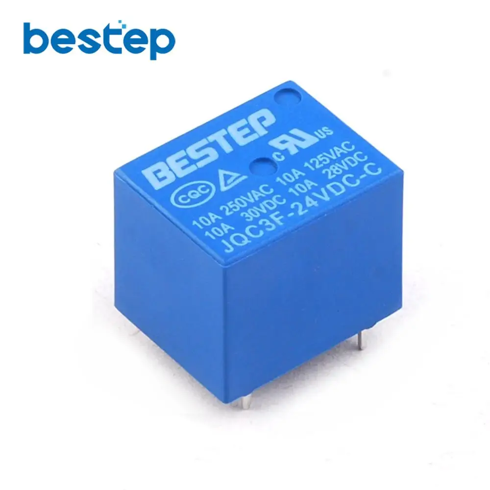 5 шт BESTEP T73 24V Реле синий JQC3F-24VDC-C | Электронные компоненты и принадлежности