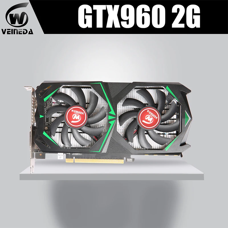 VEINEDA Графика карты оригинальный GTX 960 2GB 128Bit GDDR5 видеокарты VGA для nVIDIA Geforce Game GTX960 1050