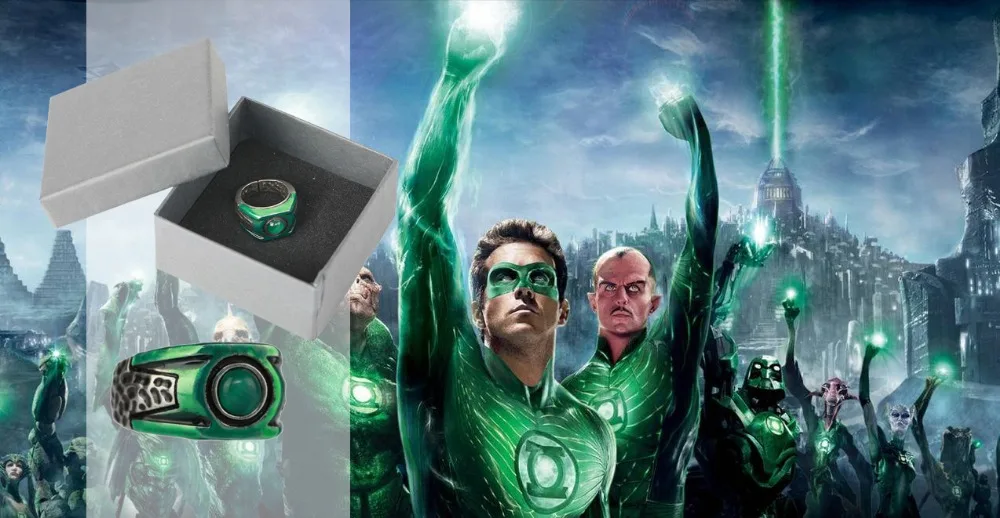 XCOSER нежный зеленый фонарь Hal Jordan кольцо зеленый медное кольцо аксессуары для косплея Хэллоуин косплей костюм реквизит Рождественский подарок