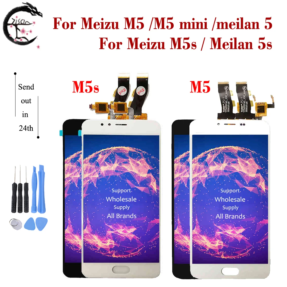 ЖК дисплей для Meizu M5 M5s LCD mini M5mini кодирующий преобразователь сенсорного экрана в