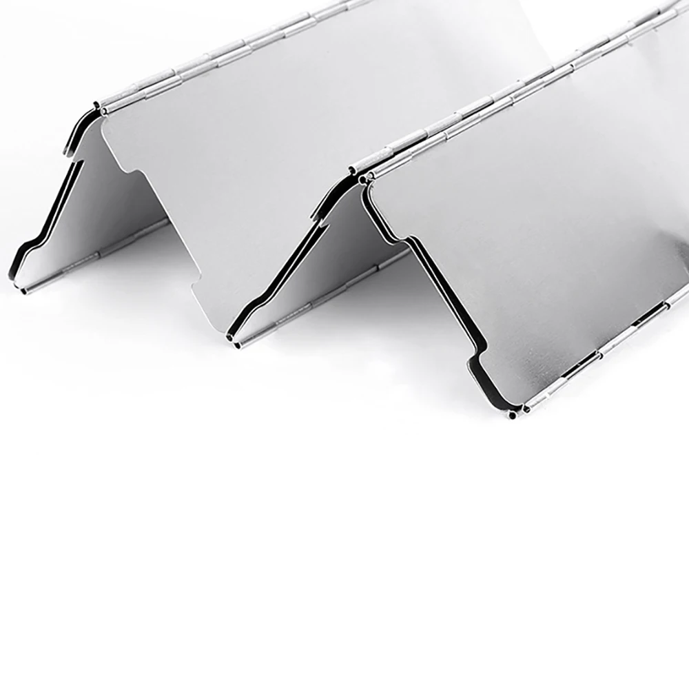 

10Pcs Foldable Windshield Gas Stove Outdoor Cooking Burner Windproof Screen Outdoor Stove Wind Shield Camping Equipment