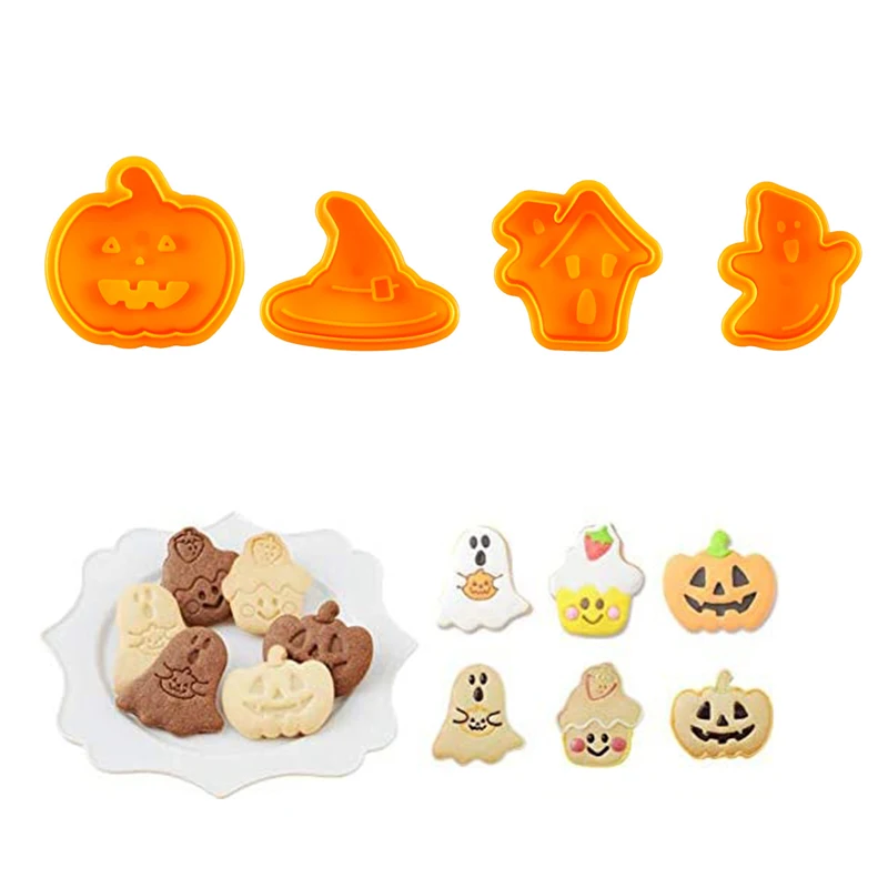 

Форма для печенья на Хэллоуин, прозрачная, 4 шт.