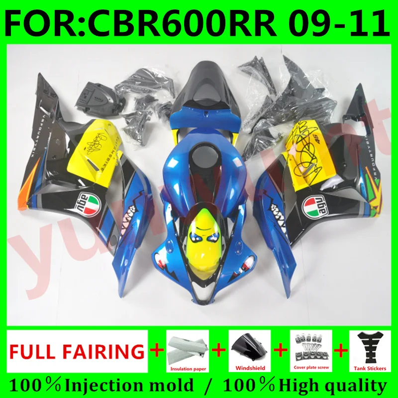 

New ABS Motorcycle Fairings Fit For HONDA CBR600RR F5 2009 2010 2011 2012 CBR600 RR CBR 600RR 09 10 11 12 fairing set blue shark