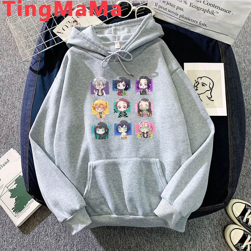 

Demon Slayer Kimetsu No Yaiba Tanjirou Kamado hoodies women Oversized printed 2021 anime female hoody hoddies Ulzzang graphic