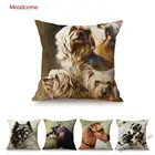 Doberman, лабрадор, висца, собака, картина маслом, искусство, домашняя декоративная подушка для дивана, чехол для детей, детей, щенков, собак, художественная льняная наволочка