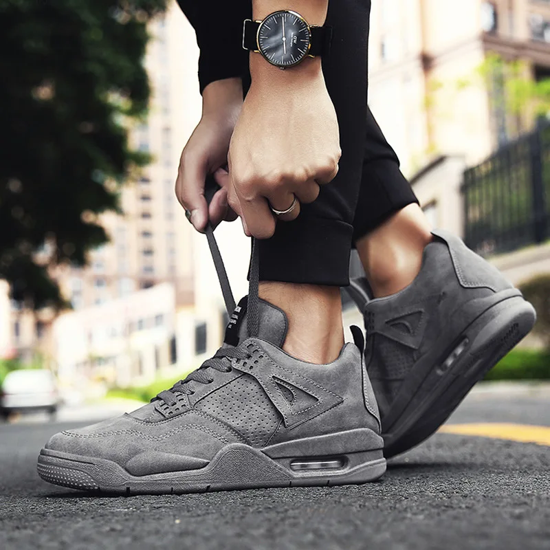 2019 новые мужские кроссовки кожаные повседневные туфли со шнуровкой удобные