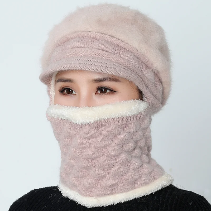Skullies Beanies женская зимняя шапка для мамы вязаная шапочка для девочек шарф женская шапка для женщин шерстяная Круглая Шапочка Шапка Зимняя маска шапка