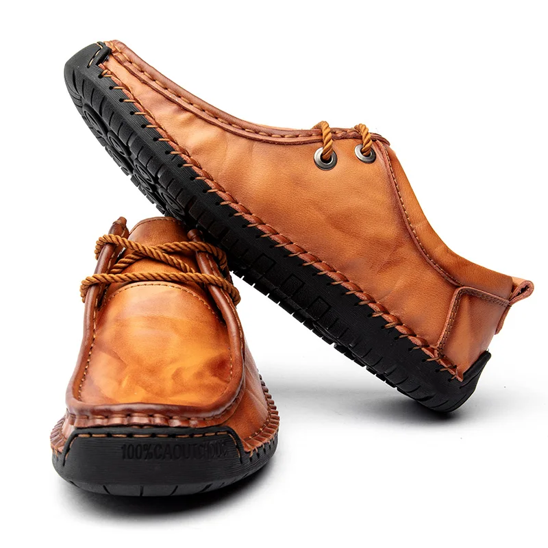 Мужские лоферы из натуральной кожи на плоской подошве повседневная обувь 2021 |