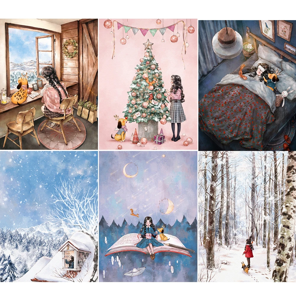 

5D алмазная живопись «сделай сам», мультяшная роспись, полноразмерная круглая Алмазная вышивка, мозаика, изысканное украшение для дома, пода...