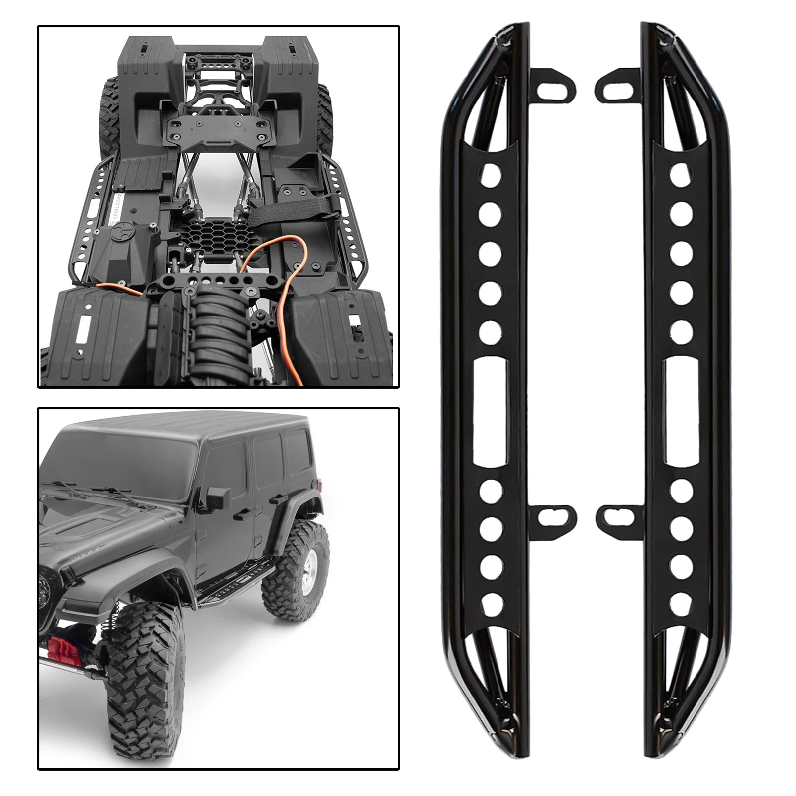 

Aluminium Side Pedal Footplate for 1/10 Axial SCX10 III AXI03007 RC Crawler