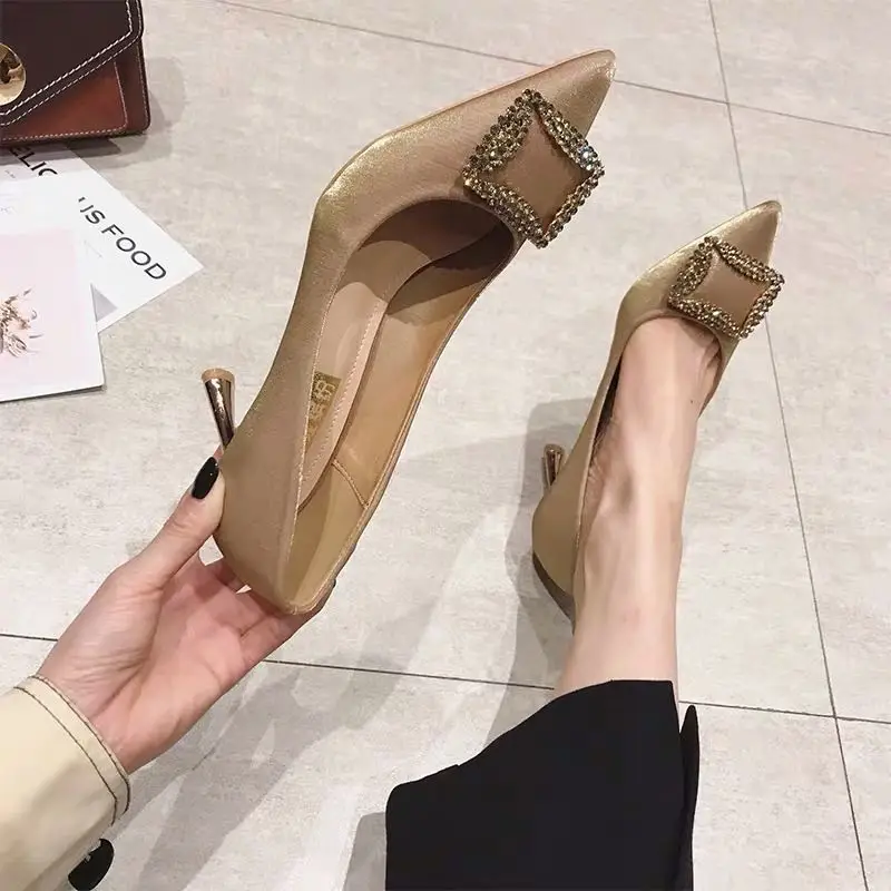 Высокий каблук женская обувь на тонком каблуке новинка европейская весну 2020