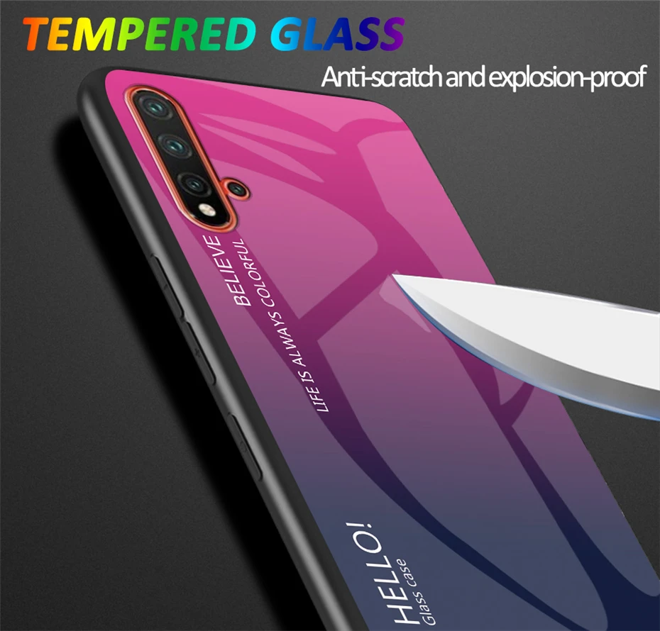 Чехол из закаленного стекла для Samsung Galaxy S10 S9 S8 S7 Plus Edge M10 M20 Note 10 Pro 9 8 противоударный