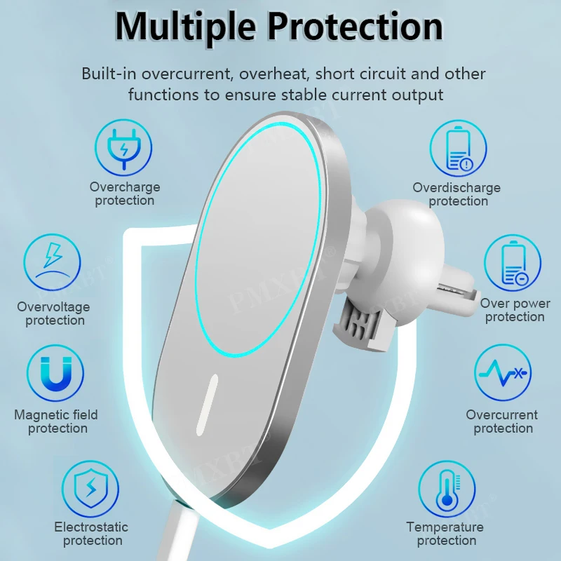 15w mag vehicle wireless charger magnetic car phone holder for iphone 12 mini12 pro max12 cell phone series safe fast charging free global shipping