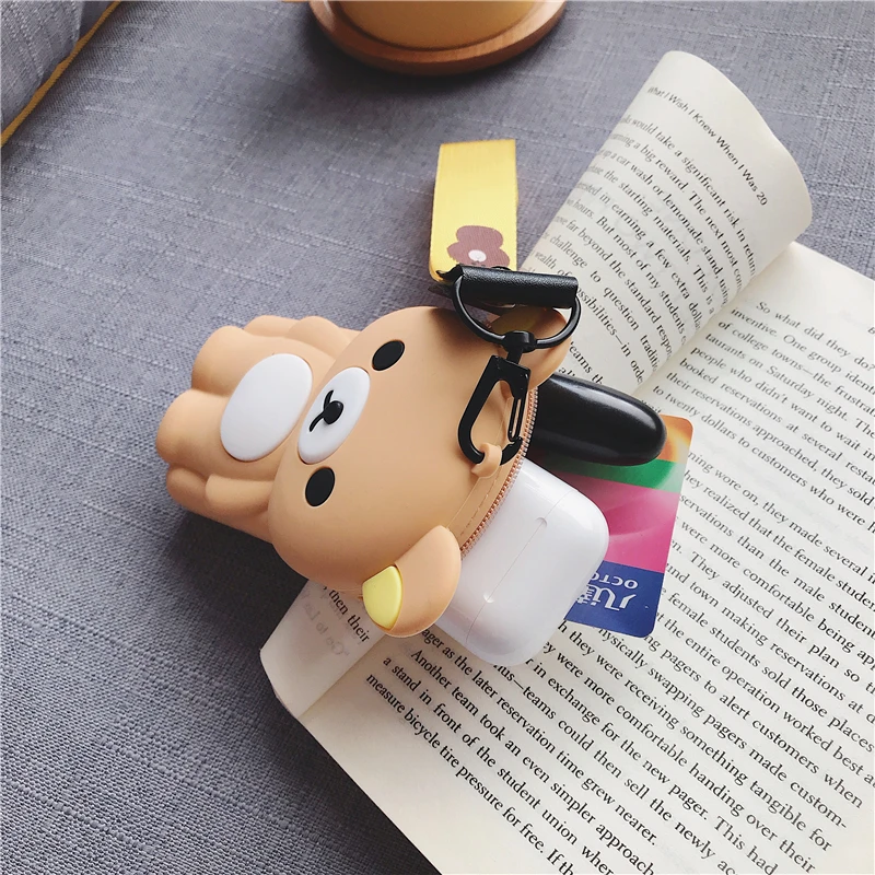 Cute Cartoon Wireless Bluetooth Earphone Case For Apple AirPods Silicone Charging Headphones Cases Airpods Protective Cover | Электроника