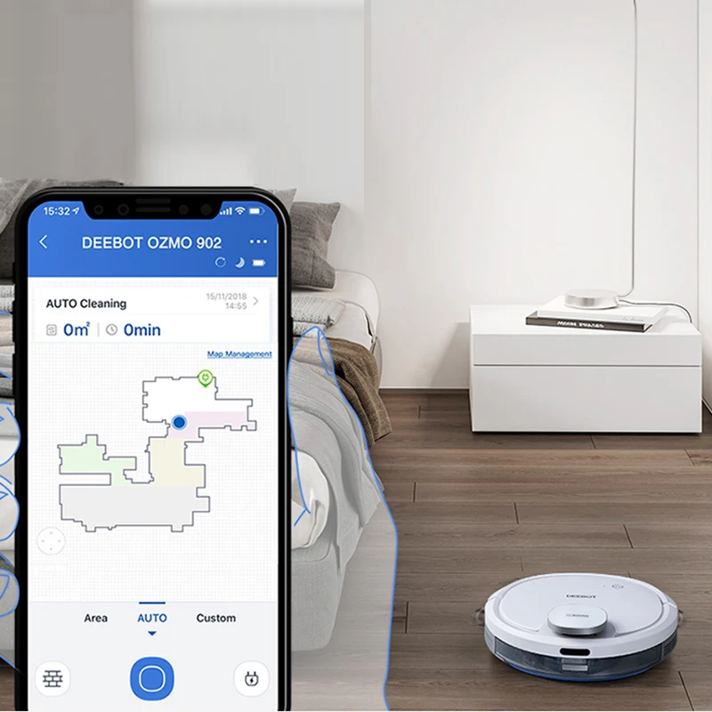 ECOVACS OZMO 902-робот-пылесос с функцией протирки полов и автоматической навигации по