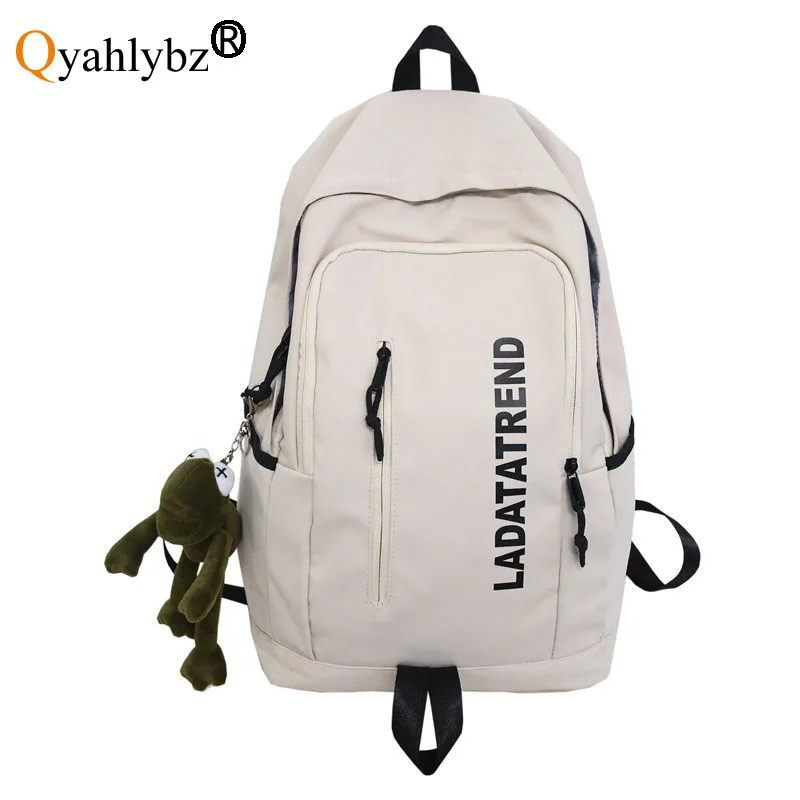 

Qyahlybz large capacity casual backpack for teenagers girls and boys nylon college schoolbag male outdoor travel backpacks