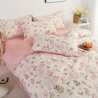 Домашняя мода, новинка, удобное для сна без одежды, хлопковое постельное белье с алоэ из четырех предметов, простыня для односпальной и двуспальной кровати, постельное белье