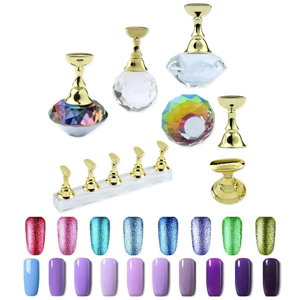 Сплав магнитных наконечников для ногтей подставка держатель набор дизайн