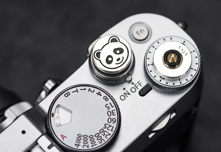 Panda Оригинальная Серебряная+ латунная кнопка спуска затвора для камеры Fujifilm X100F XPRO2 XE3 XT3/X10/X20/X30 Leica M1/M2 - Цвет: Panda