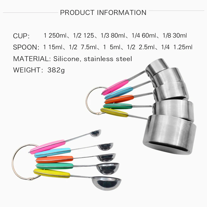 Мерная чашка из нержавеющей стали ложка для кухни инструмент измерения выпечки