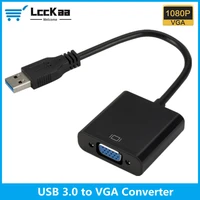 lcckaa usb 3 0 to vga adapter external video card multi display converter for win 7810 desktop laptop pc projector monitor
