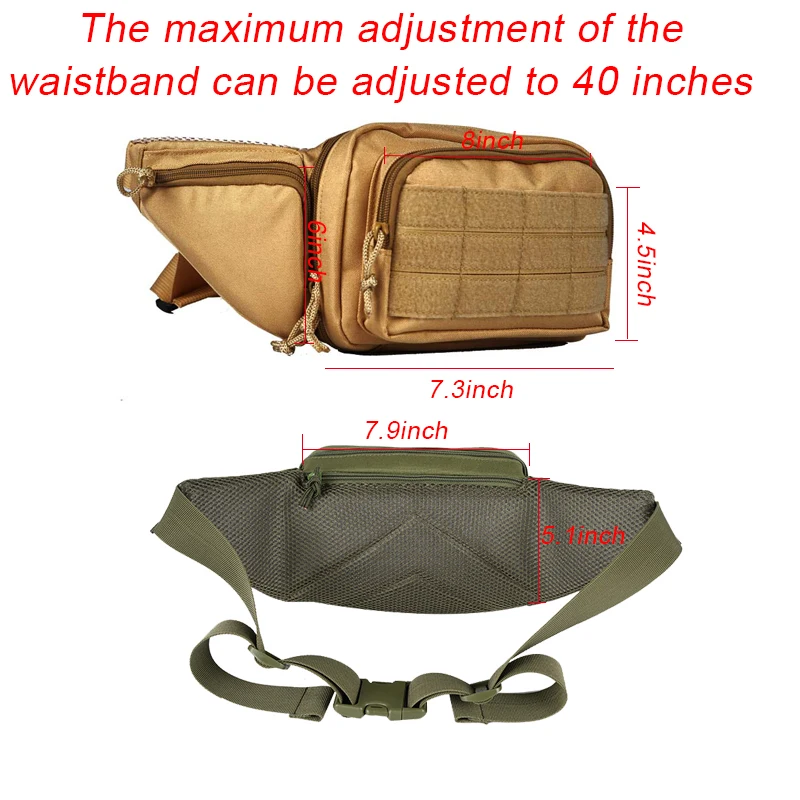 High Quality Ultimate Fanny Pack Holster Multi-functional Tactical Waist Packs for Outdoor Durable Reusable BHD2