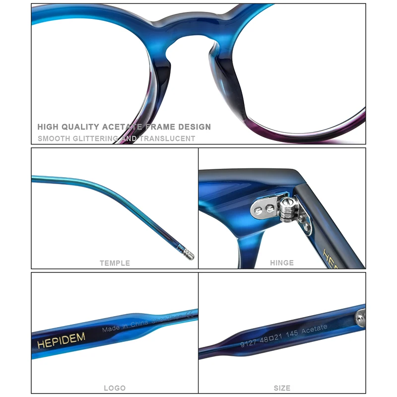 HEPIDEM ацетатные оптические очки оправа для женщин новинка 2020 винтажные круглые