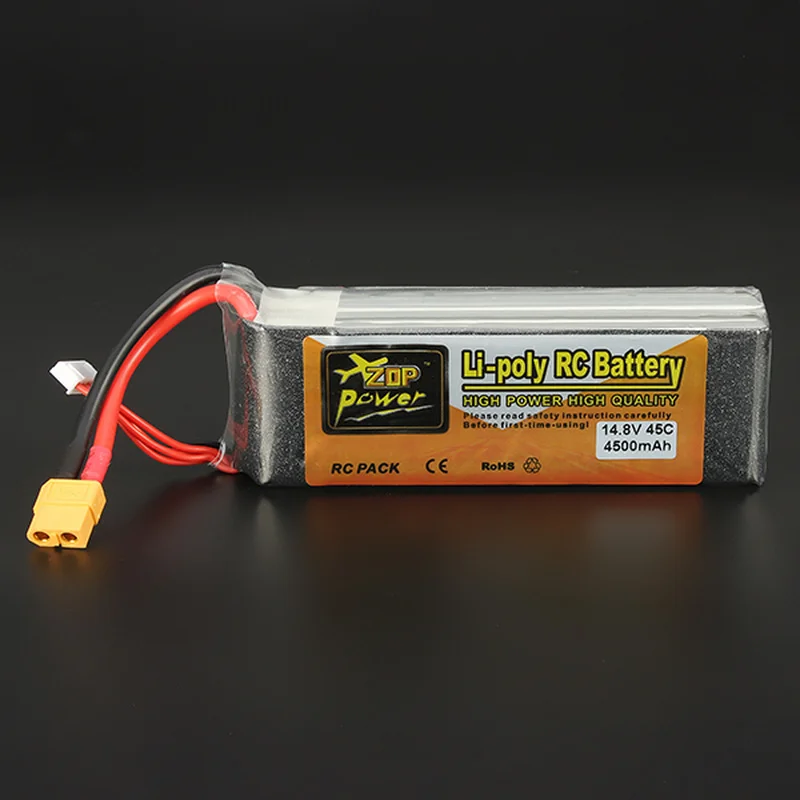 2 шт ZOP power 14,8 V 4500mAh 4S 45C Lipo батарея XT60 разъем для радиоуправляемого квадрокоптера самолета вертолета автомобиля