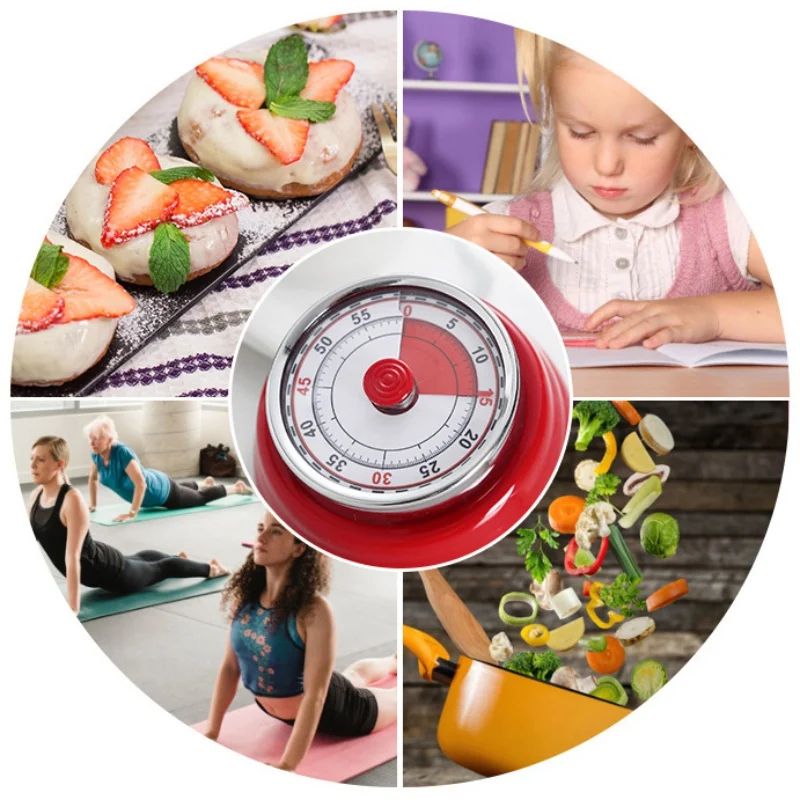 Кухонный таймер с обратным отсчетом будильник механический для еды кухонные