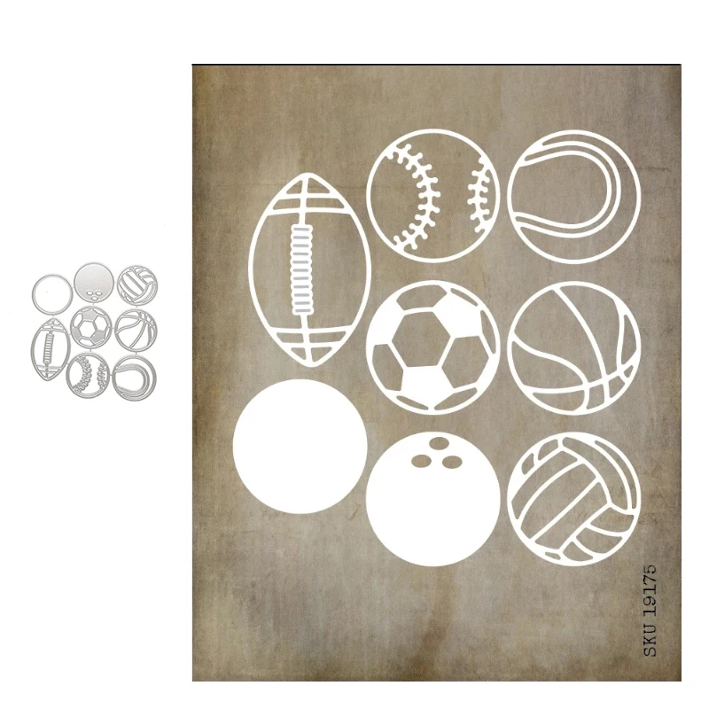 

JC Football Baseball Metal Cutting Dies for Scrapbooking Diy Craft Mold Cut Die Stencil Handmade Paper Card Make Template Decor