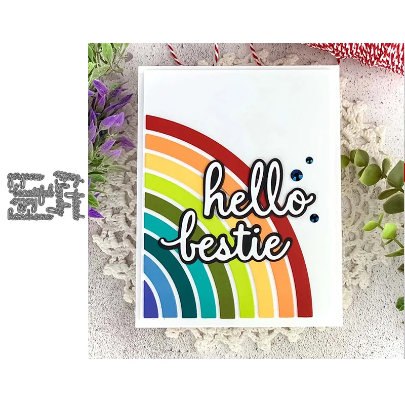 

JC Common Words Hello Letter Metal Cutting Dies for Scrapbooking Die Cut Card Make Stencil Craft Handmade Paper Mold Mould Model