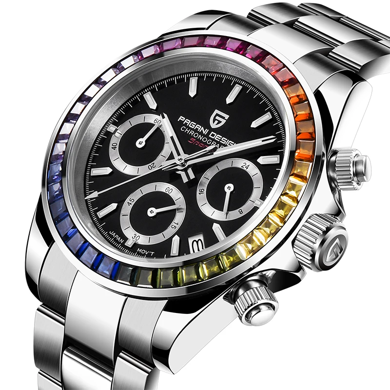 

2021 PAGANI DESIGN Men's Watches Luxury Automatic Date Watch Men Quartz Watches For Men Chronograph Japan VK63 Relogio Masculino
