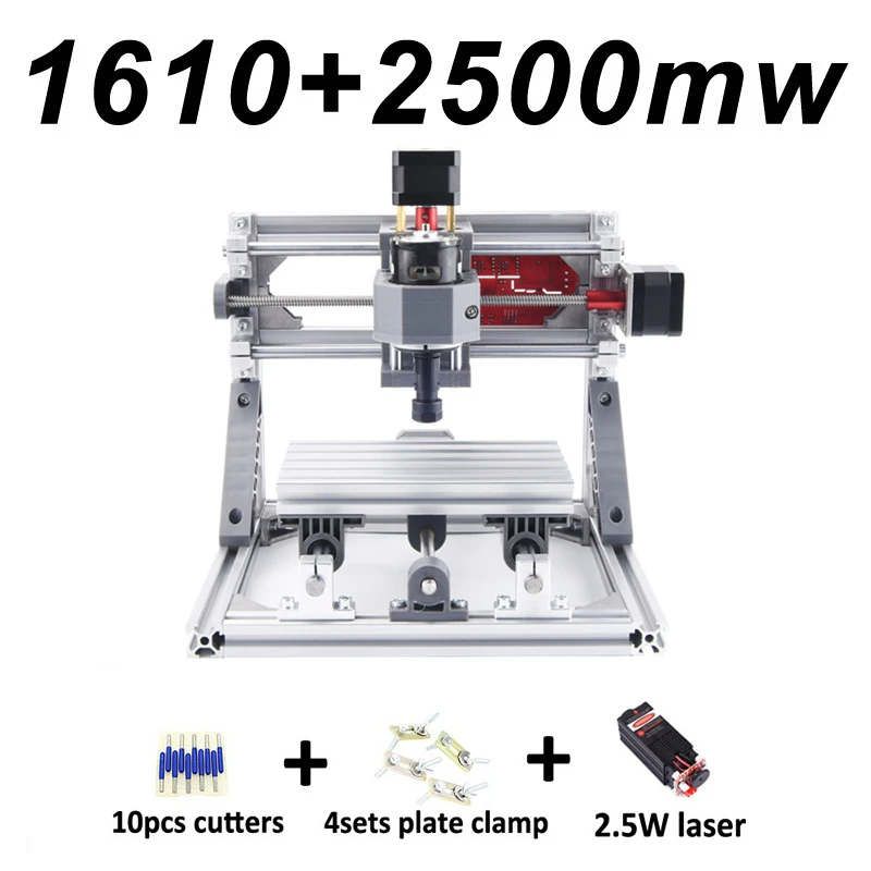 1610 2500mw ER11 CNC 1610 с ER11, Мини diy ЧПУ лазерная гравировка машина, Pcb фрезерный станок, резьба по дереву маршрутизатор, cnc1610, лучшие передовые игрушки - Цвет: 1610 2500mw ER11