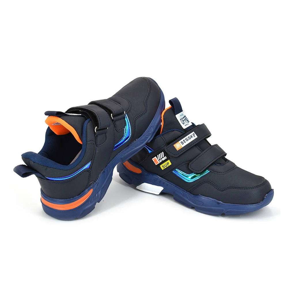 BESSKY/детская обувь для мальчиков повседневные детские кроссовки кожаные модные