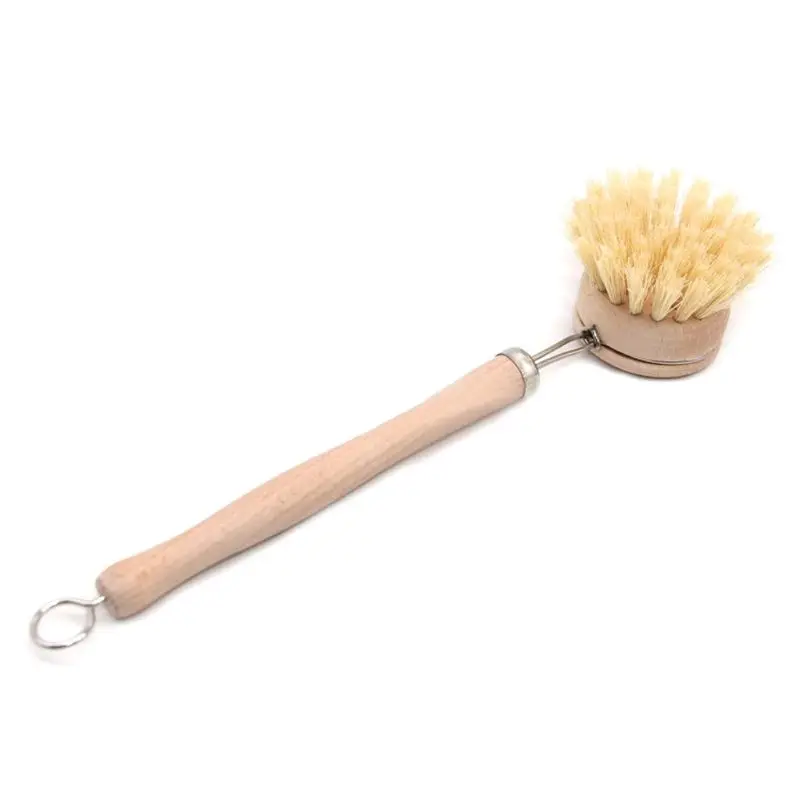 

Wooden Handle Long Pan Pot Brush Dish Bowl Wash Cleaning Kitchen Cleaning Tools G5GB