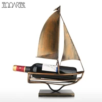 sailing wine bottle holder iron art european creative wine rack classic bottle storage holder practical decoration