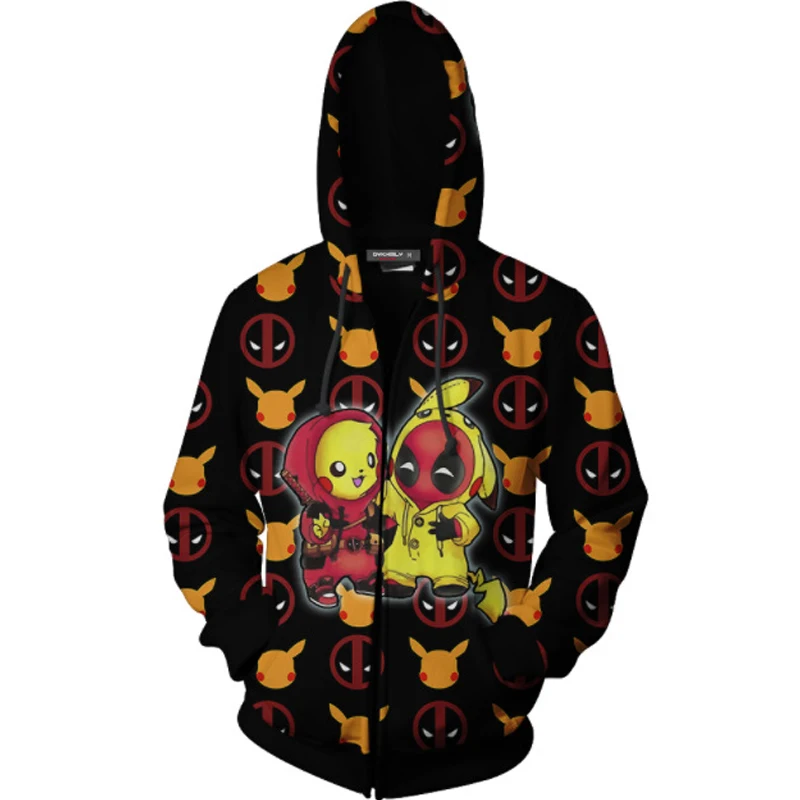 zipper Marvel Дэдпул толстовка с капюшоном Железный человек костюм дедпула одежда мужские толстовки с капюшоном на молнии детские милые вещи Топы - Цвет: zipper