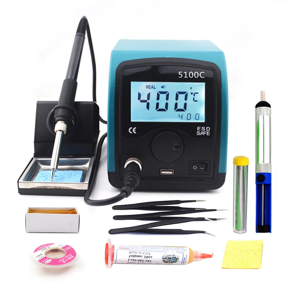 5100C 75 Вт умная Бессвинцовая паяльная станция паяльник(lcd) список