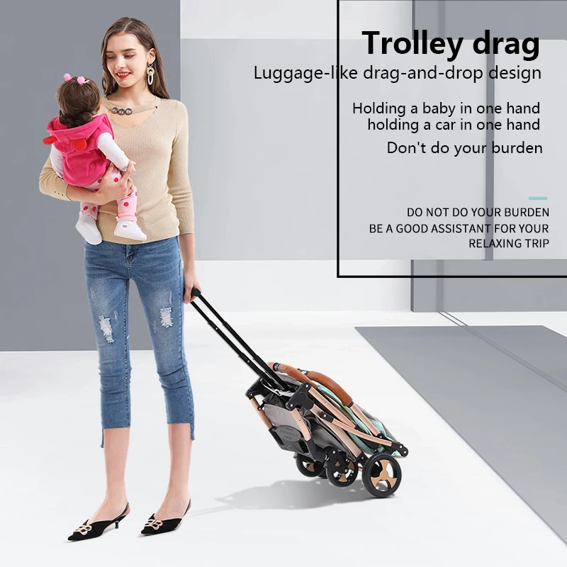 Переносная Складная коляска на колесиках для детей 0 3 лет|Легкая коляска| |