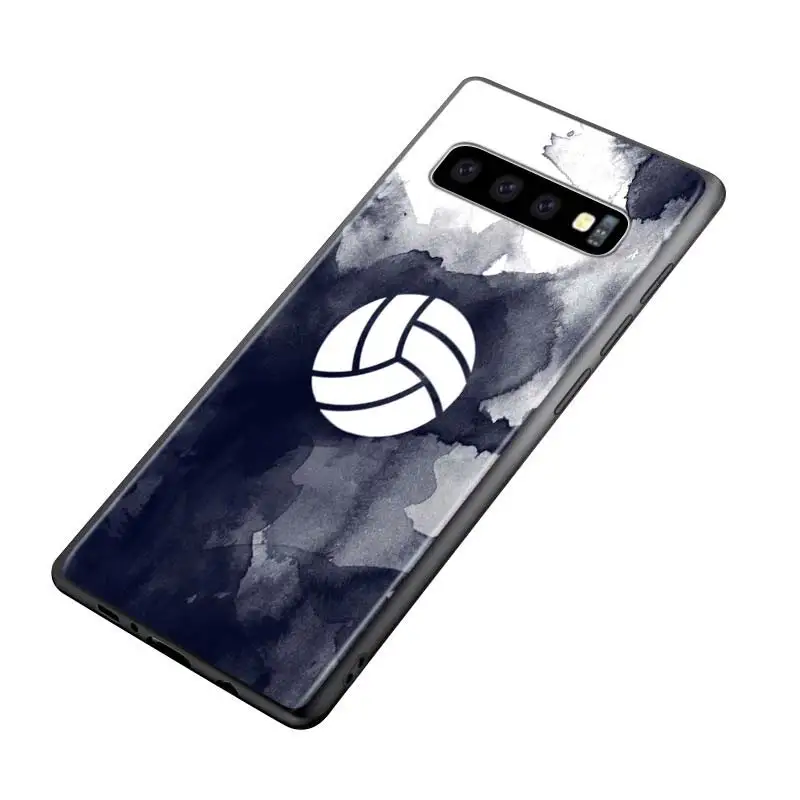 

Silicone Black Cover Volleyball Painted for Samsung Galaxy Note 10 Pro 9 8 Plus S10 5G S9 S8 S7 Plus S6 Phone case