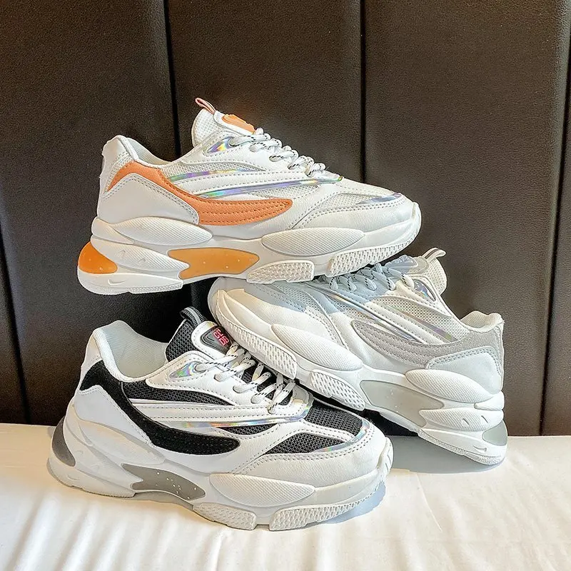

Spring and autumn 2020 new mesh breathable retro single shoes old shoes women's trendy platform platform sneakers X420