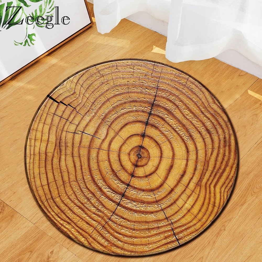 Zeegle круглый ковер из микрофибры настольный украшение для дома коврик детской