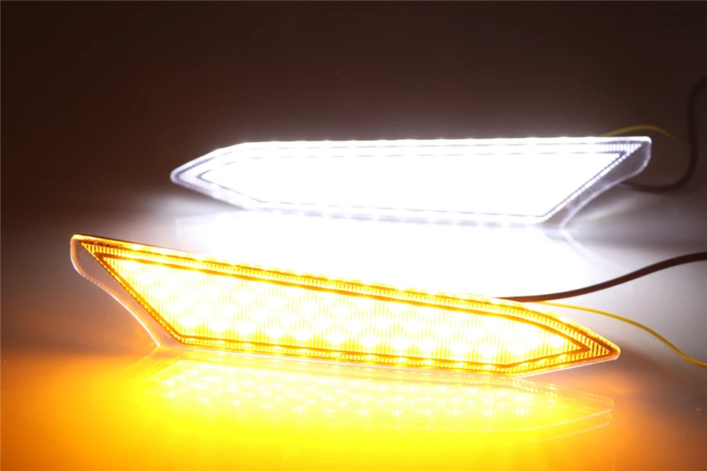2 шт. LED для Toyota Rush 2018 2019 DRL дневные ходовые огни с желтым поворотным сигналом
