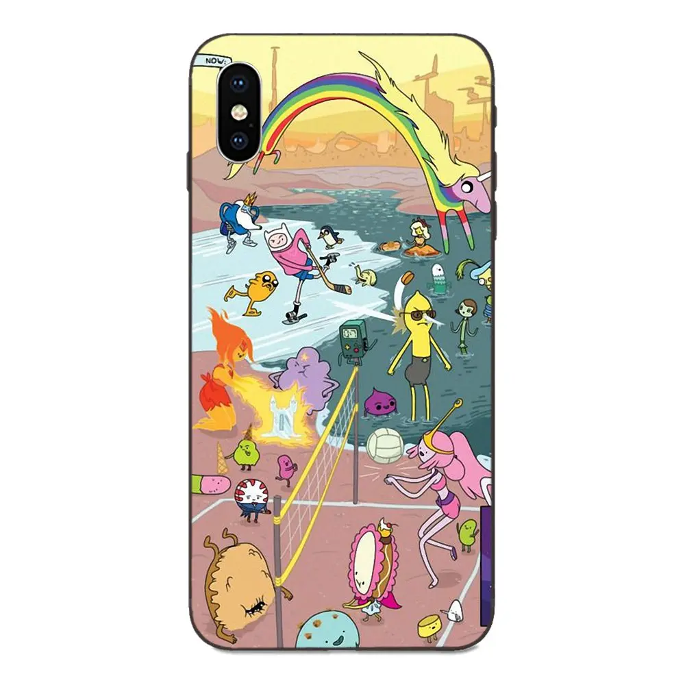 Для Apple iPhone 4 4S 5 5S SE 6 6S 7 8 Plus X XS Max XR ТПУ рисунок приключения времени японская шутка |
