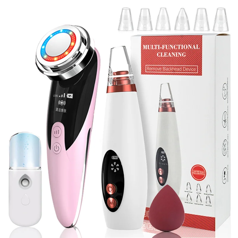 

Blackhead Remover Acne EMS LED Facial Massager Set Pimples Removal Aspirateur Skin Pore Cleaner Black Dot Beauty Clean Tool